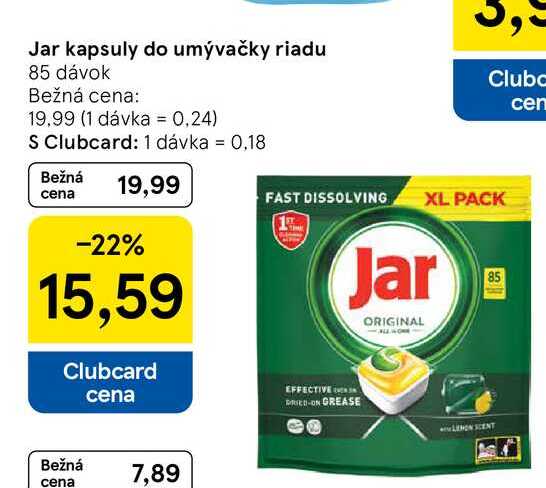 Jar kapsuly do umývačky riadu 85 dávok 