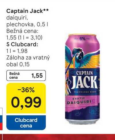 Captain Jack daiquiri, plechovka, 0.5l