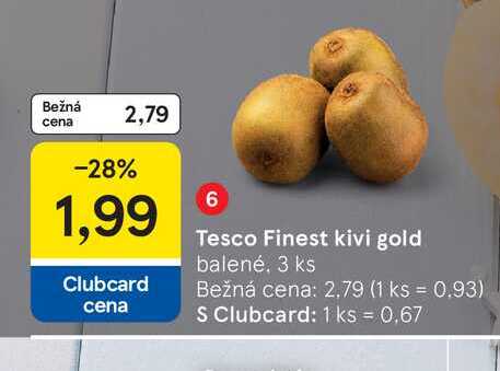 Tesco Finest kivi gold balené 3 ks