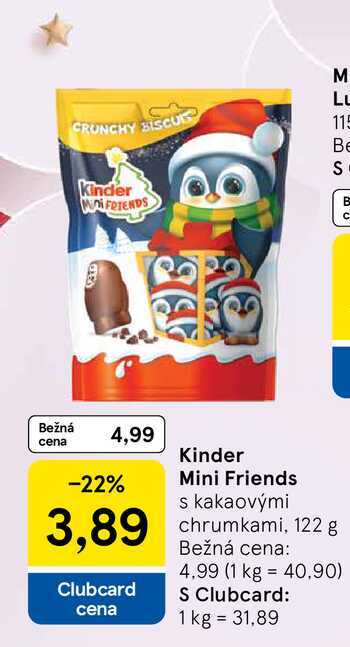Kinder Mini Friends s kakaovými chrumkami, 122 g 
