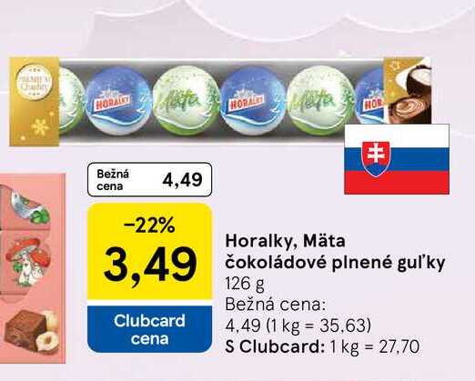 Mäta čokoládové plnené guľky 126 g