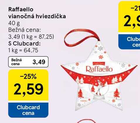 Raffaello vianočná hviezdička 40 g