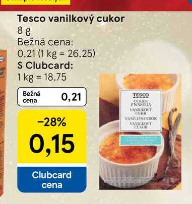 Tesco vanilkový cukor 8 g 