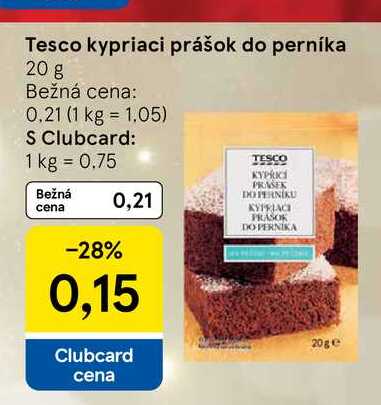 Tesco kypriaci prášok do perníka 20 g 