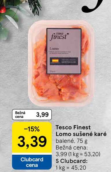 Tesco Finest Lomo sušené karé balené 75 g