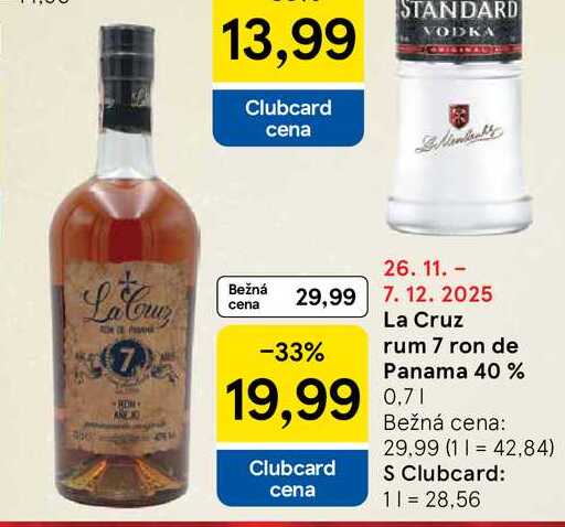 La Cruz rum 7 ron de Panama 40 % 0,7l