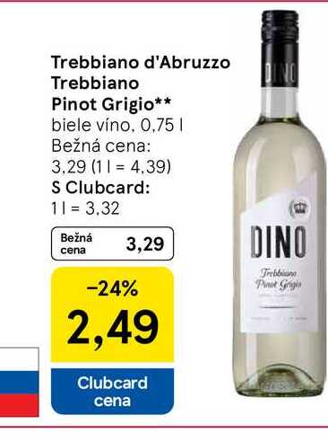 Trebbiano d'Abruzzo Trebbiano Pinot Grigio biele víno, 0,75 l
