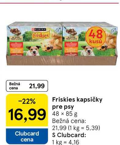 Friskies kapsičky pre psy 48 × 85 g