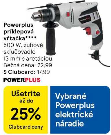 Powerplus príklepová vŕtačka 500 W
