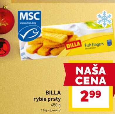 BILLA rybie prsty 450 g