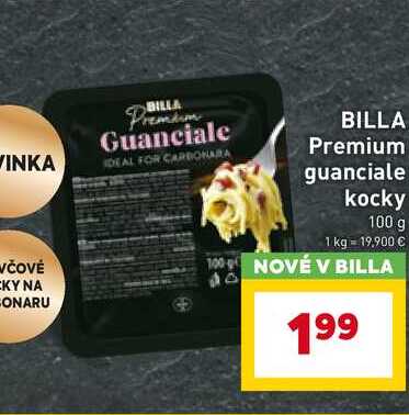 BILLA Premium guanciale kocky 100 g 