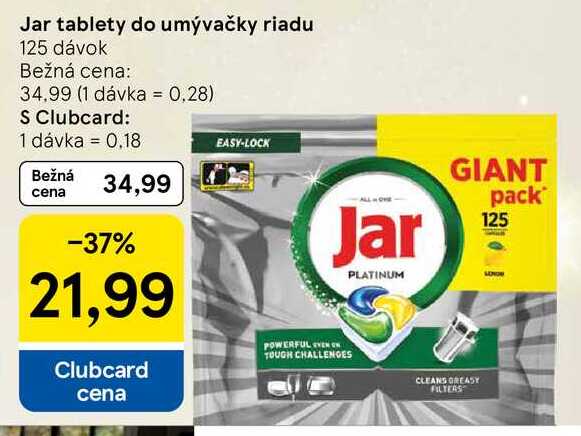 Jar tablety do umývačky riadu 125 dávok