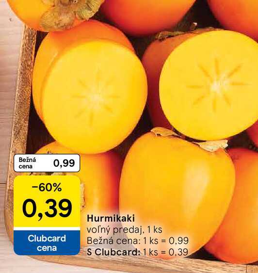 Hurmikaki voľný predaj, 1 ks 