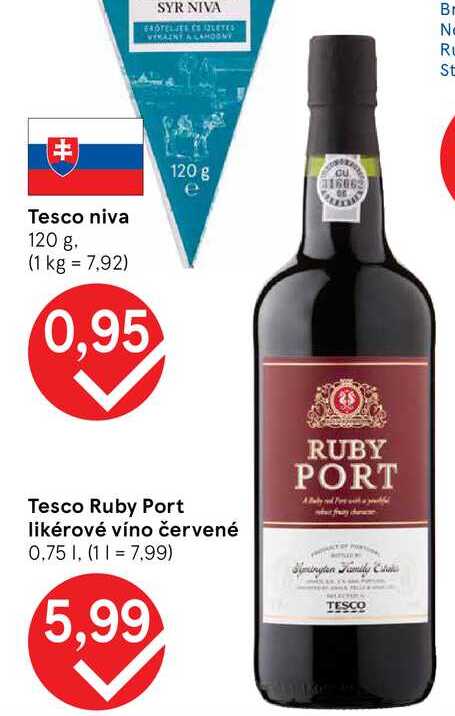 Tesco Ruby Port likérové víno červené 0,75l