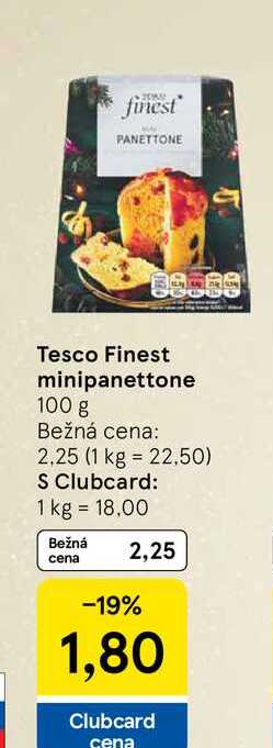 Tesco Finest minipanettone 100 g 