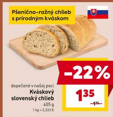 Kváskový slovenský chlieb 405 g