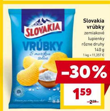 Slovakia vrúbky zemiakové lupienky rôzne druhy 140g