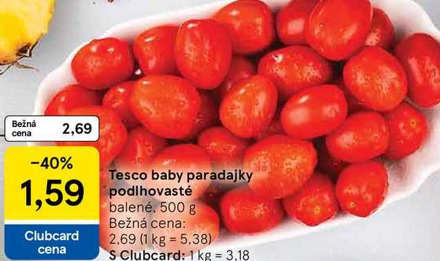 Tesco baby paradajky balené, 500 g