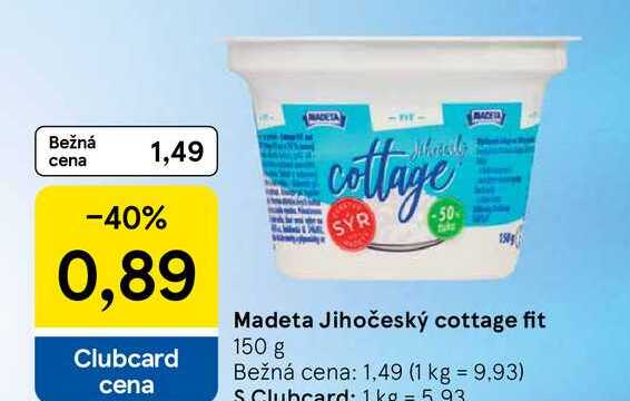 Madeta Jihočeský cottage fit 150 g