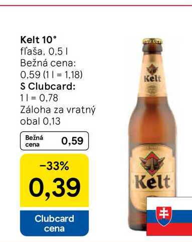 Kelt 10° fľaša, 0.5l v akcii