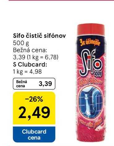 Sifo čistič sifónov 500 g