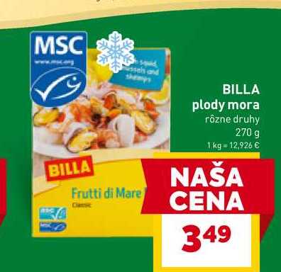 BILLA plody mora rôzne druhy 270 g