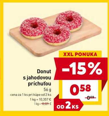 Donut s jahodovou príchuťou 56g