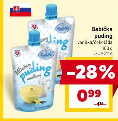 Babička puding vanilka/čokoláda 100 g