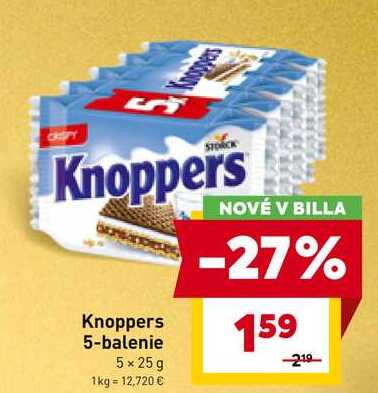 Knoppers 5-balenie 5x25g 