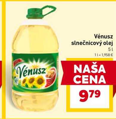 Vénusz slnečnicový olej 5l v akcii