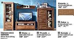 Obývacia stena GERMAN - 2 TV stolík