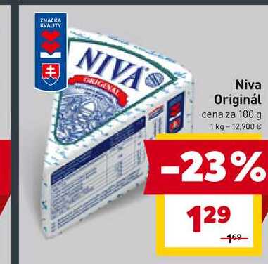 Niva Originál cena za 100 g