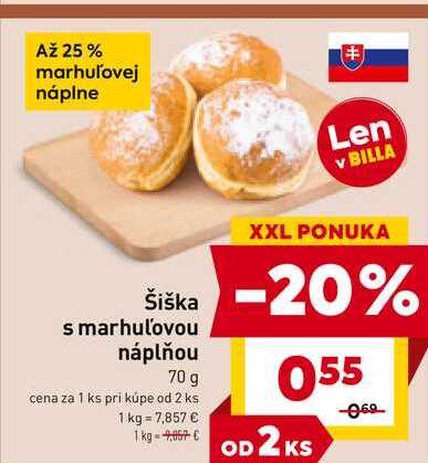 Šiška s marhuľovou náplňou 70 g 