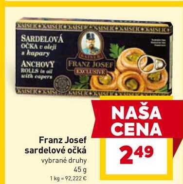 Franz Josef sardelové očká vybrané druhy 45 g