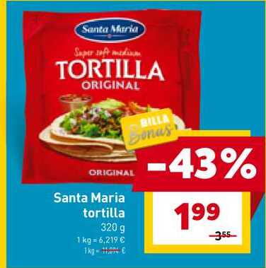 Santa Maria tortilla 320 g 