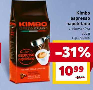 Kimbo espresso napoletano zrnková káva 500 g 