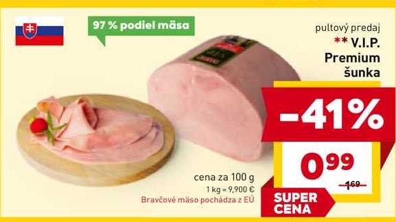 V.I.P. Premium šunka 100g