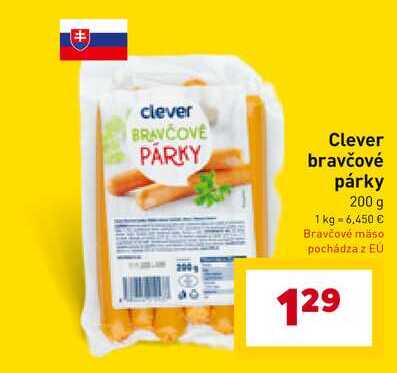 Clever bravčové párky 200 g