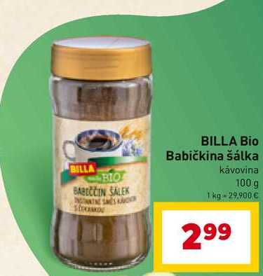 BILLA Bio Babičkina šálka kávovina 100 g