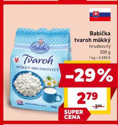 Babička tvaroh mäkký hrudkovitý 500 g 