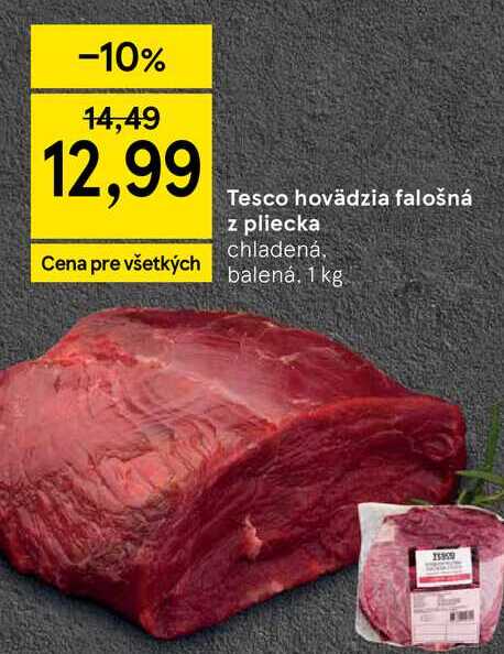 Tesco hovädzia falošná z pliecka chladená 1kg