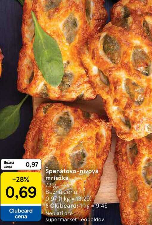 Špenátovo-nivová mriežka 73g