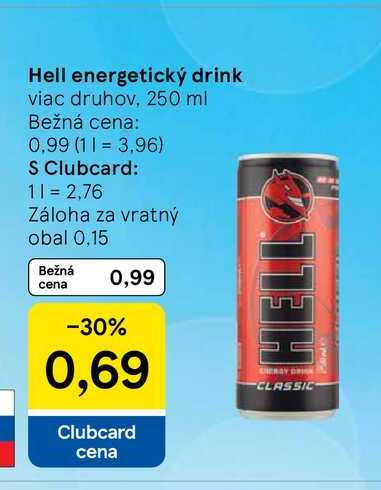 Hell energetický drink viac druhov, 250 ml