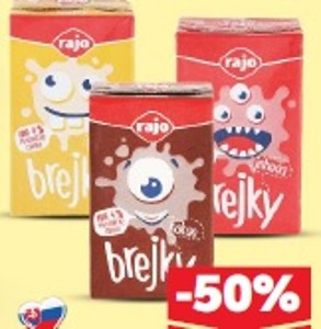 Rajo Brejky Ochutené mlieko v akcii