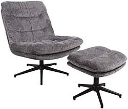 17: Relaxačné kreslo s taburetom