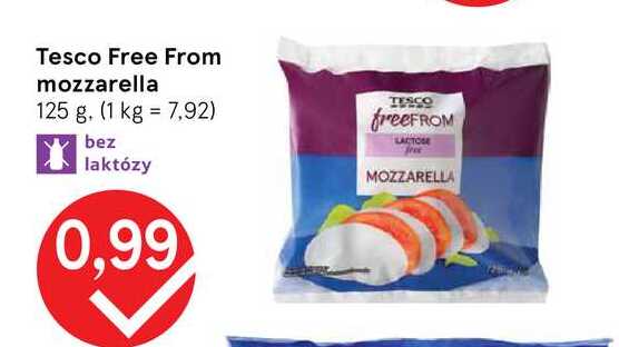 Tesco Free From mozzarella 125 g