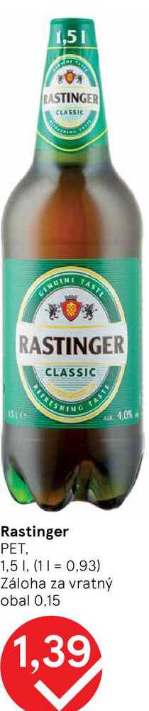 Rastinger PET. 1,5 l