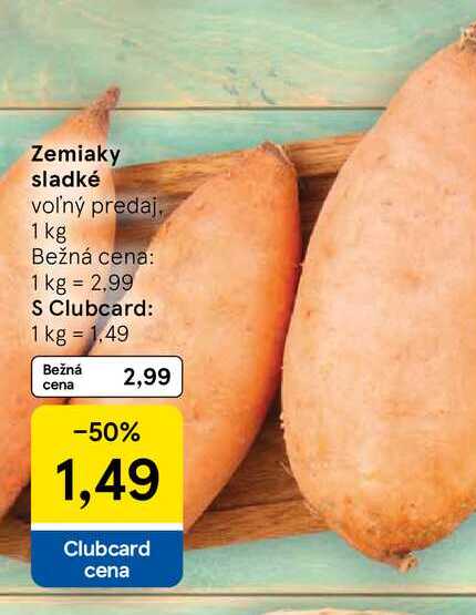 Zemiaky sladké voľný predaj 1 kg