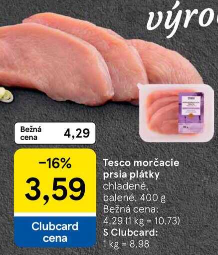 Morčacie prsia plátky chladené, balené, 400 g