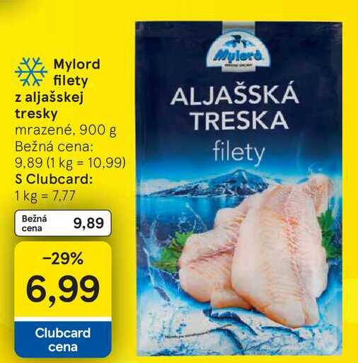 Mylord filety z aljašskej tresky mrazené, 900 g